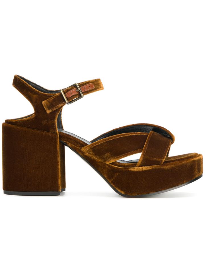 Jil Sander Platform Sandals - Brown