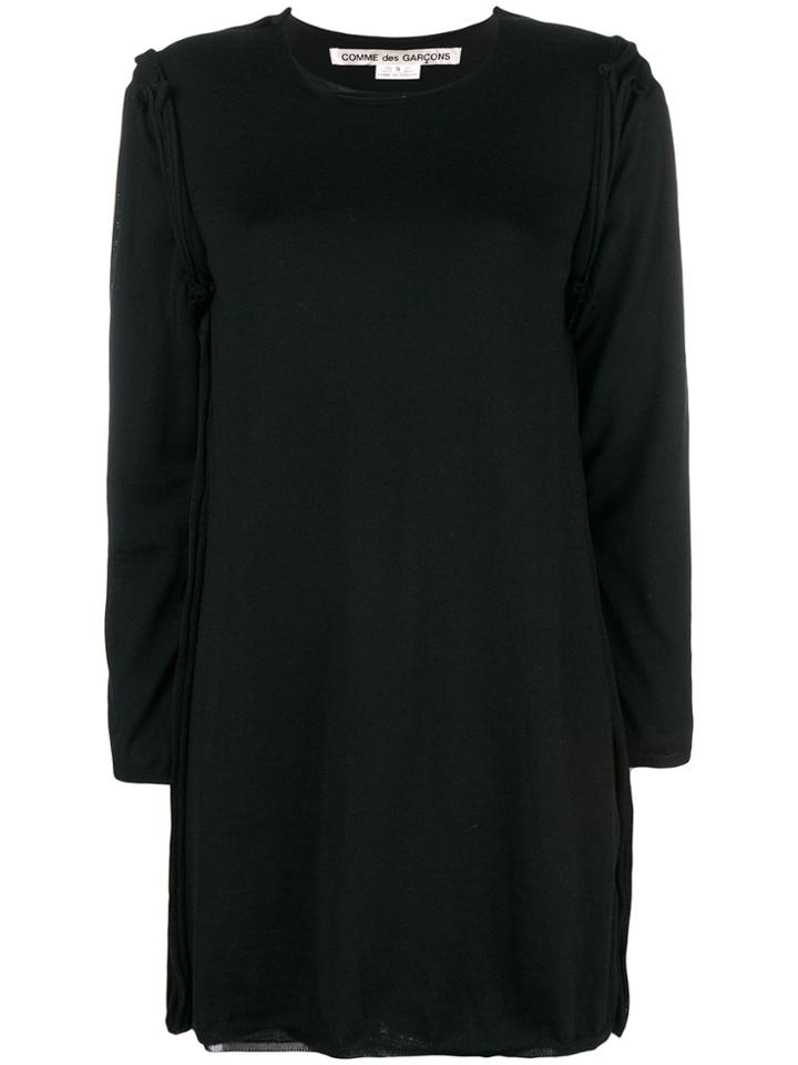 Comme Des Garçons Raw Seam Long-line Sweater - Black