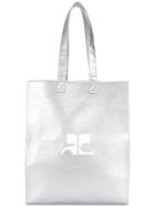 Courrèges Logo Metallic Tote