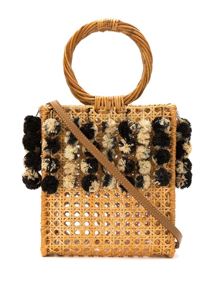 Serpui Embellished Straw Bag - Neutrals