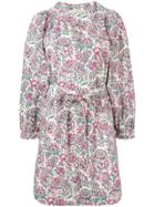 Vanessa Bruno Floral Print Knot Dress - White