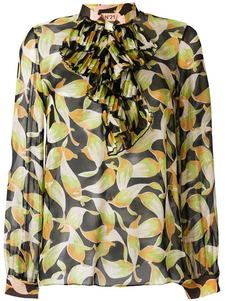 Nº21 Ruffle Detail Blouse - Green