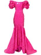 Bambah Mermaid Ruffled Gown - Pink & Purple