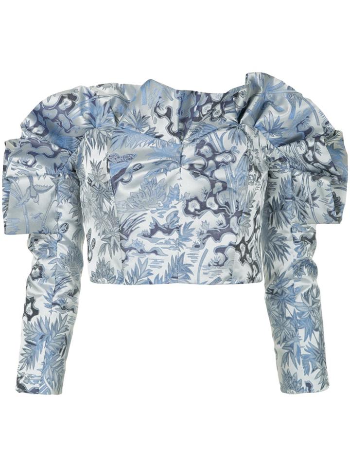 Alice Mccall Jacquard Pattern Blouse - Blue