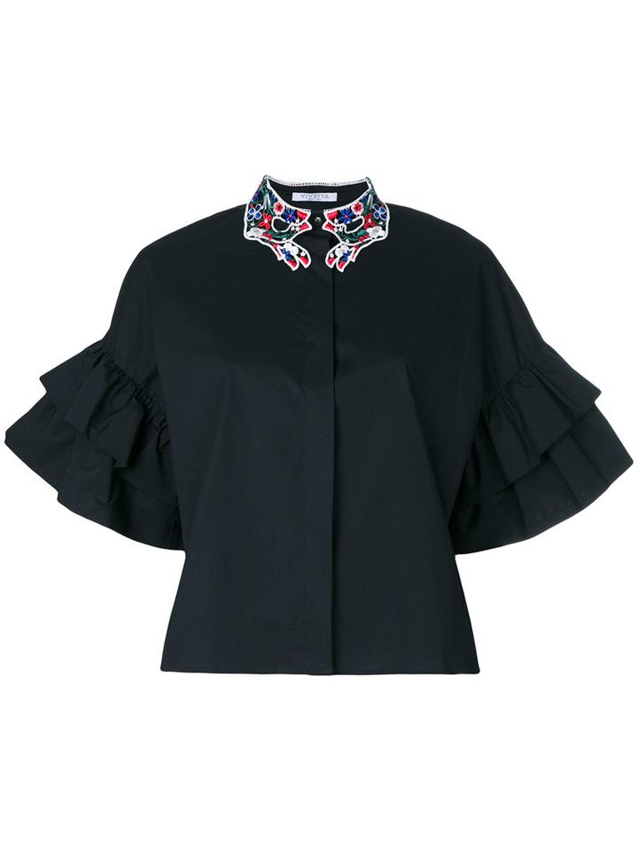 Vivetta - Nicosia Blouse - Women - Polyester/viscose - 38, Black, Polyester/viscose