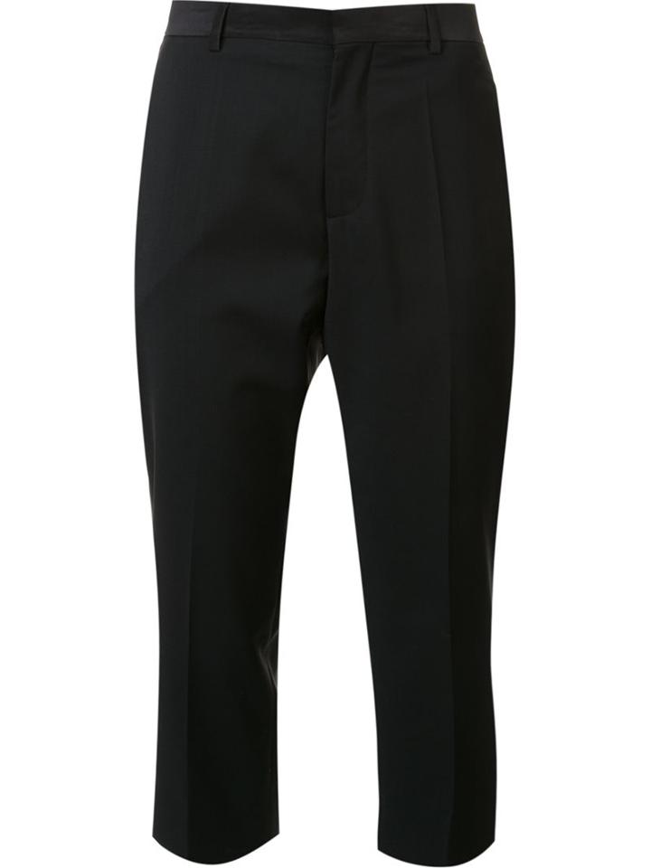 Maison Margiela Cropped Tuxedo Trousers, Women's, Size: 38, Black, Virgin Wool