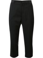 Maison Margiela Cropped Tuxedo Trousers, Women's, Size: 38, Black, Virgin Wool