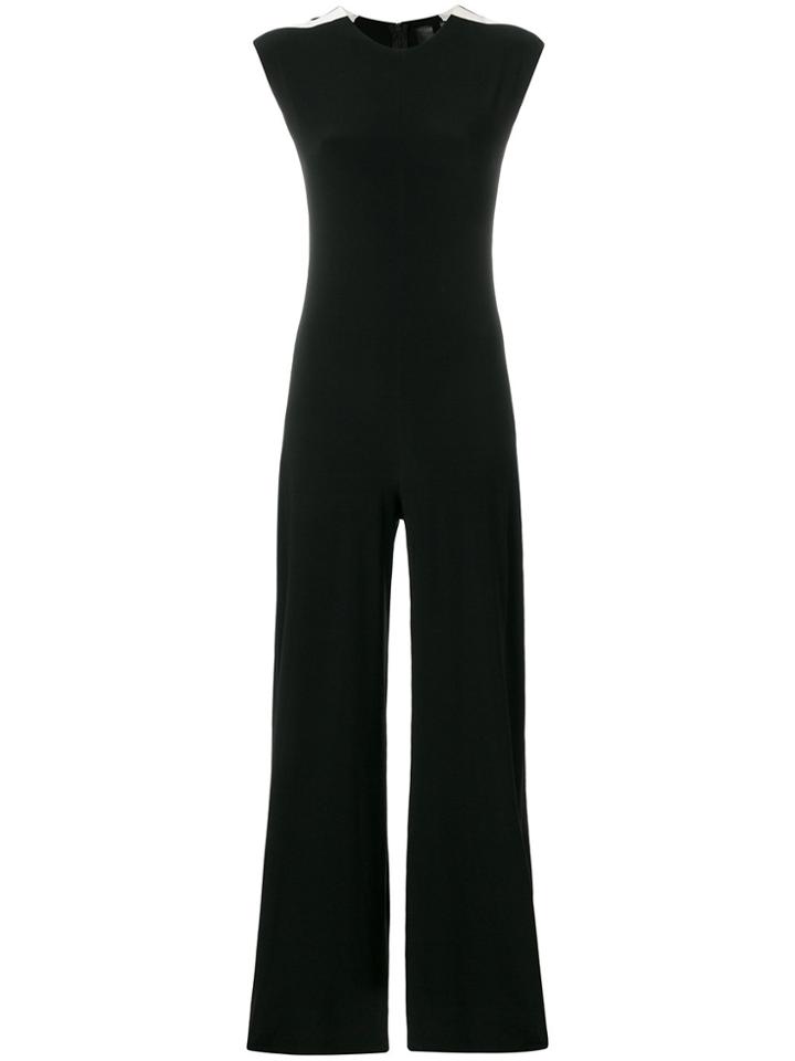 Norma Kamali Side Stripe Jumpsuit - Black