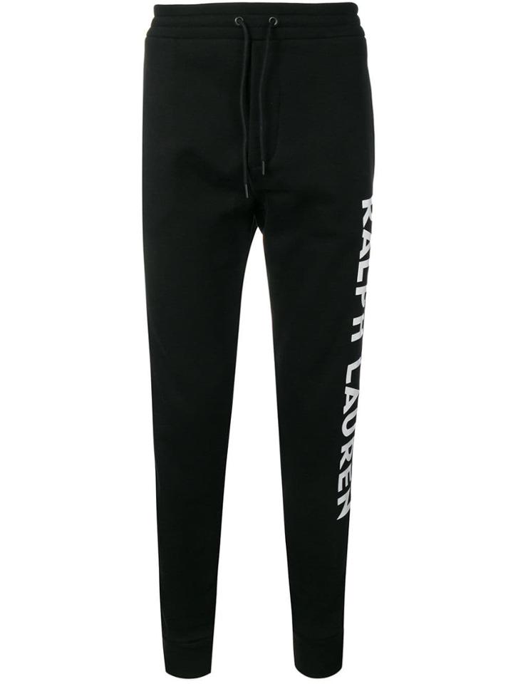 Lauren Ralph Lauren Contrast Logo Track Pants - Black