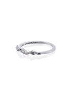 Suzanne Kalan 18k White Gold And Diamond Baguette Thin Band