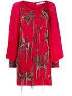 Amen Embellished Short Dress - Red