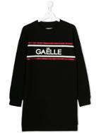 Gaelle Paris Kids Teen Logo Print Sweater Dress - Black