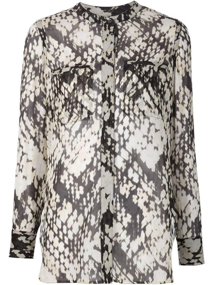 Vince Weave Print Blouse