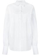 Cityshop - Patch Pocket Shirt - Women - Cotton/polyurethane - One Size, White, Cotton/polyurethane