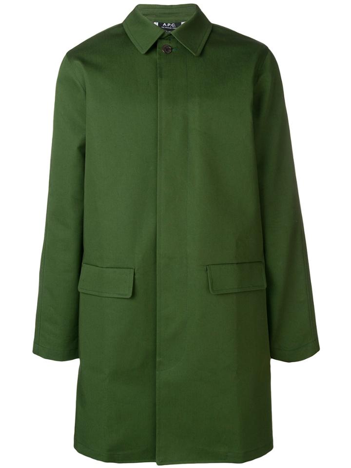 A.p.c. Carnaby Midi Coat - Green