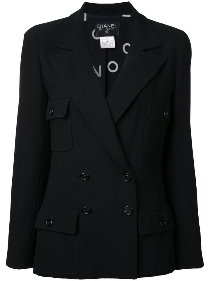 Chanel Vintage Double Breasted Jacket - Black