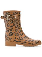 Hunter Original Leopard Print Rain Boots - Brown