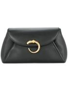 Cartier Vintage Panther Logo Clutch - Black