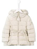 Monnalisa Hooded Down Coat, Toddler Girl's, Size: 5 Yrs, Nude/neutrals