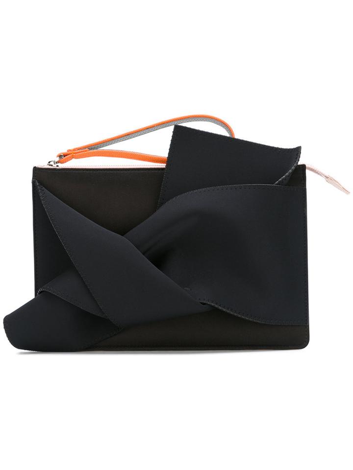 No21 - Tie Knot Clutch - Women - Silk - One Size, Women's, Black, Silk