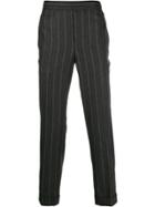Neil Barrett Striped Tapered Trousers - Grey
