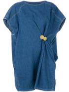 Mm6 Maison Margiela Oversized T-shirt Dress - Blue