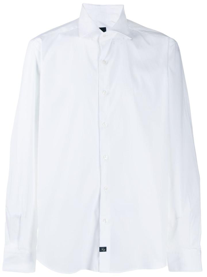 Fay Long Sleeved Cotton Shirt - White