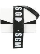 Msgm Logo Strap Shoulder Strap - White