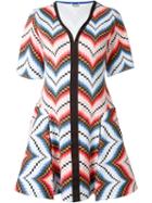Kenzo Chevron Mini Dress, Women's, Size: M, Cotton/spandex/elastane