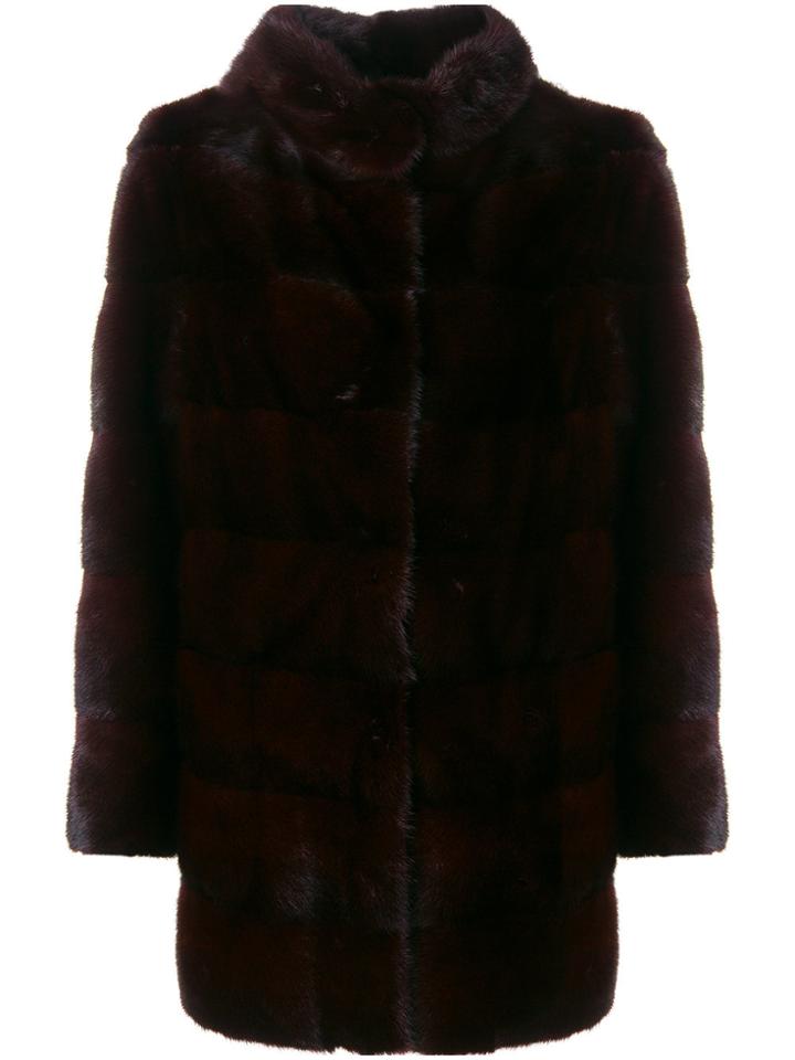 Arma Classic Fitted Coat - Pink & Purple