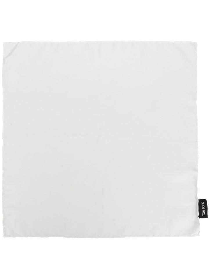Tom Ford Logoed Handkerchief - White