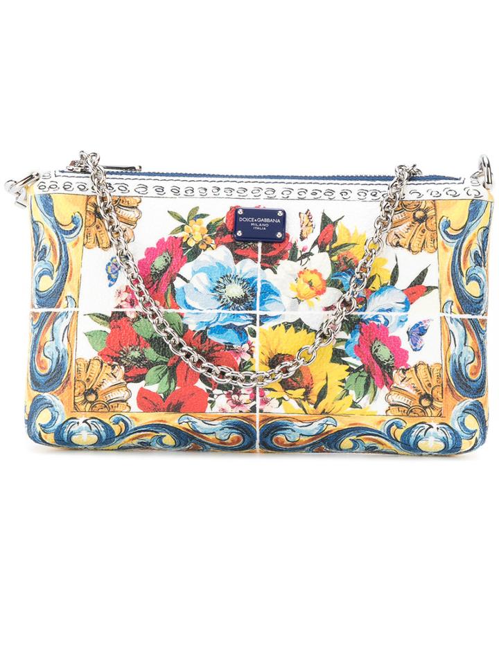Dolce & Gabbana - Tile Printed Clutch - Women - Cotton/leather - One Size, Cotton/leather