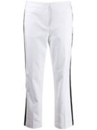 Michael Michael Kors Side Stripe Cropped Trousers - White