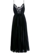 Ermanno Ermanno Pleated Cami-styled Evening Dress - Black