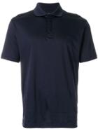 Z Zegna Cutaway Collar Polo Shirt - Blue
