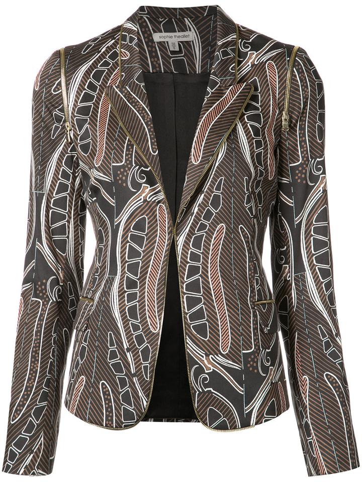 Sophie Theallet - Pine (green) Cone Print Blazer - Women - Cotton/polyimide - 6, Cotton/polyimide