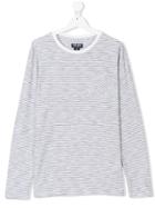 Woolrich Kids Teen Long-sleeve Striped T-shirt - White
