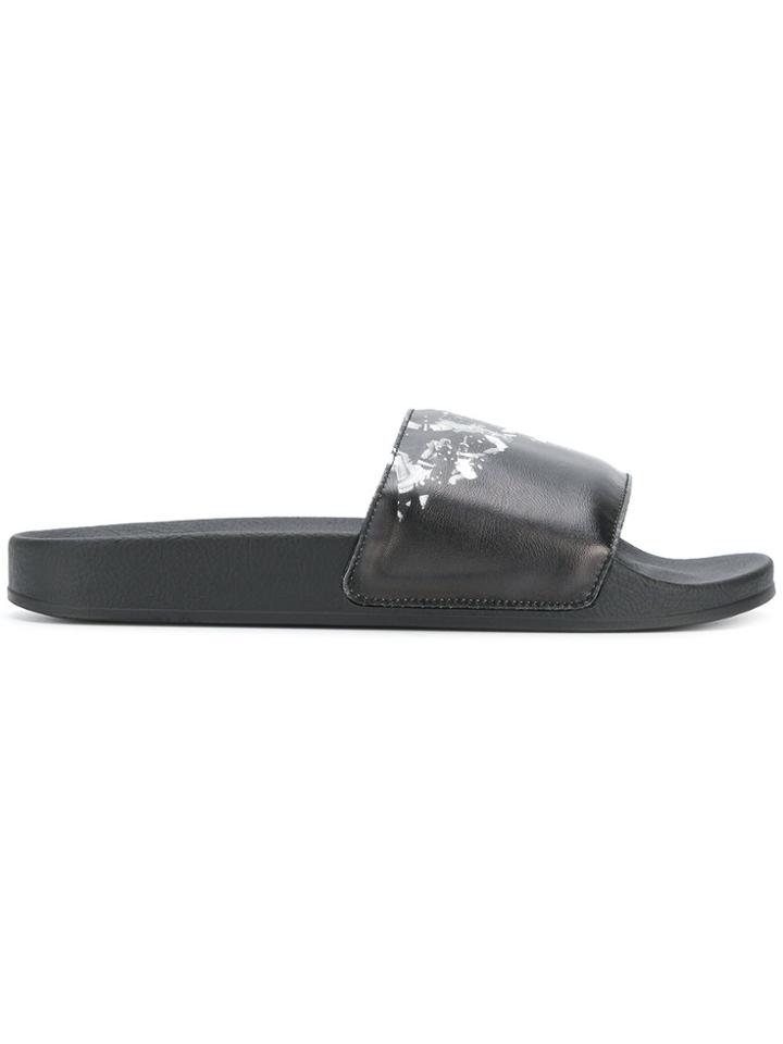 Marcelo Burlon County Of Milan Wings Slider Sandals - Black