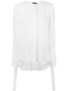 Calvin Klein Collection - Concealed Fastening Sheer Shirt - Women - Silk - 42, White, Silk