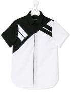 Neil Barrett Kids Striped Detail Shirt - Black
