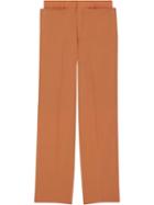 Burberry Buttoned Wide-leg Trousers - Orange