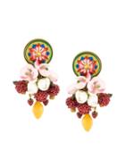 Dolce & Gabbana Decorative Clip-on Earrings, Women's, Berry