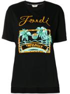 Fendi Embellished T-shirt - Black