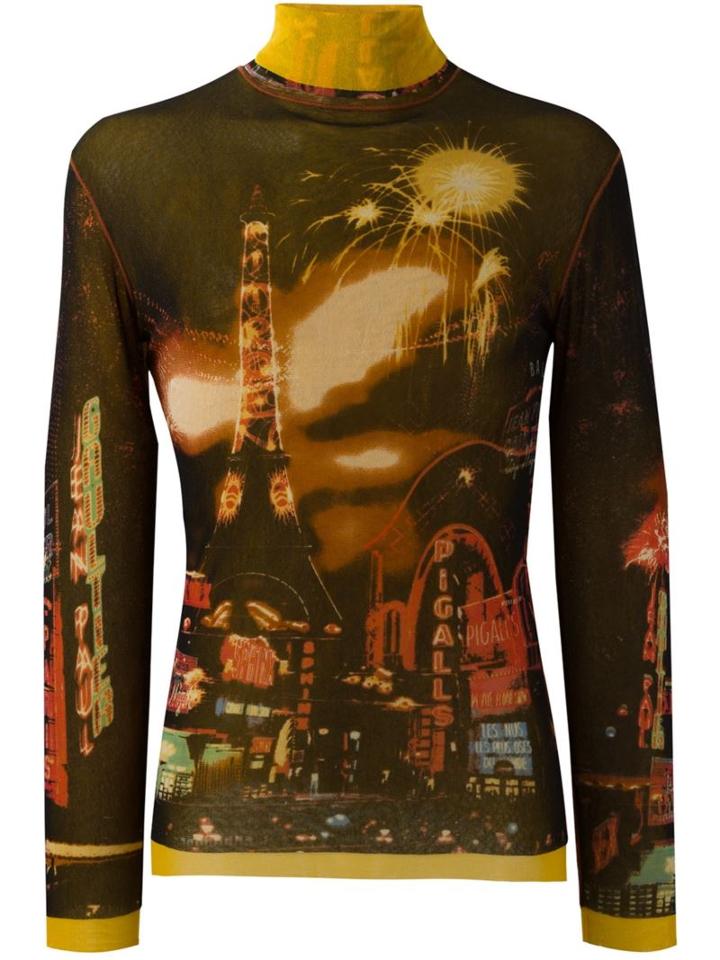 Jean Paul Gaultier Vintage Paris Print Top