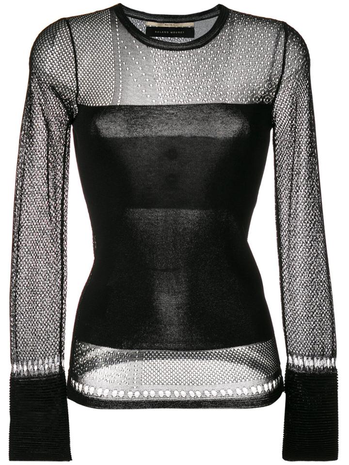 Roland Mouret Sheer Panels Jumper - Black