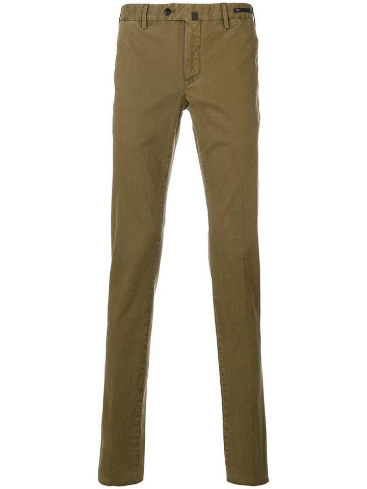 Pt01 - Classic Chinos - Men - Cotton/spandex/elastane - 58, Brown, Cotton/spandex/elastane