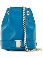 Salvatore Ferragamo Vara Bow Bucket Tote - Blue