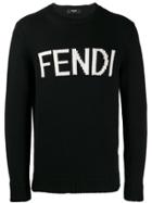 Fendi Embroidered Logo Jumper - Black