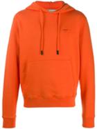 Off-white Logo Print Hooded Sweater - Orange