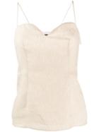 Theory Sweetheart Neck Top - Neutrals
